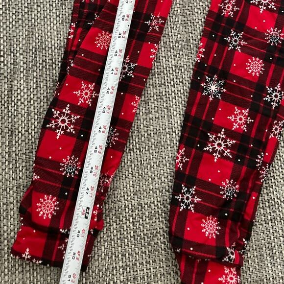 SHO SHO Snowflake Jumpsuit Pajamas With Hood Winter Holiday Christmas Festive M - Picture 8 of 8